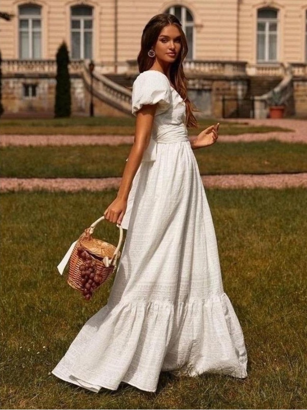 NWT! Alamour the Label Lara White Maxi Dress